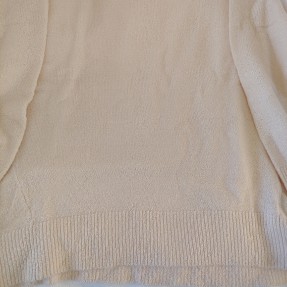 Suzy Shier Light Beige Cream Long Sleeve Sweater - Picture 3 of 3